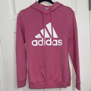 Adidas Rose Pink Hoodie with White Logo